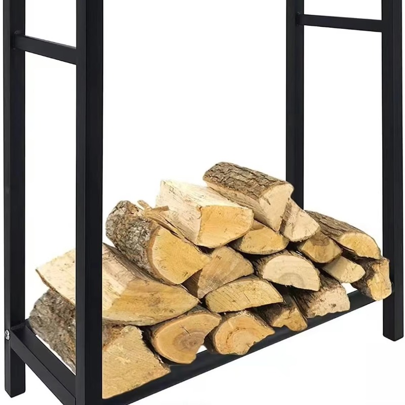 Outdoor Furniture Brands - رف حطب خارجي بتصميم لوحي معدني