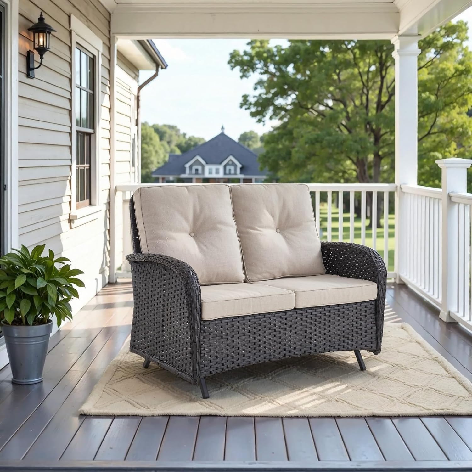 Outdoor Furniture Bench - مقعد أرجوحة خارجي للفناء - أريكة