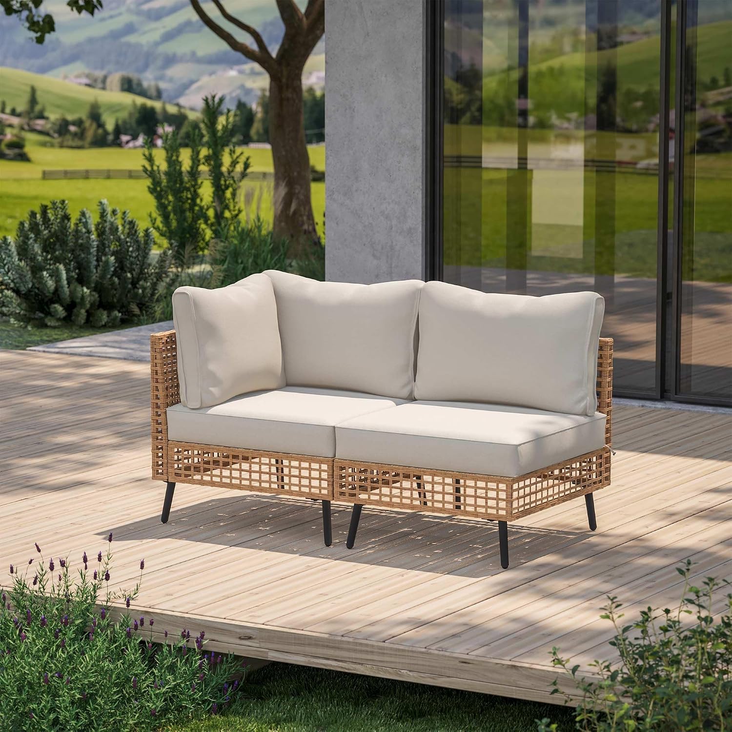 Outdoor Furniture Rattan - طقم أثاث خارجي من الراتان الصناعي
