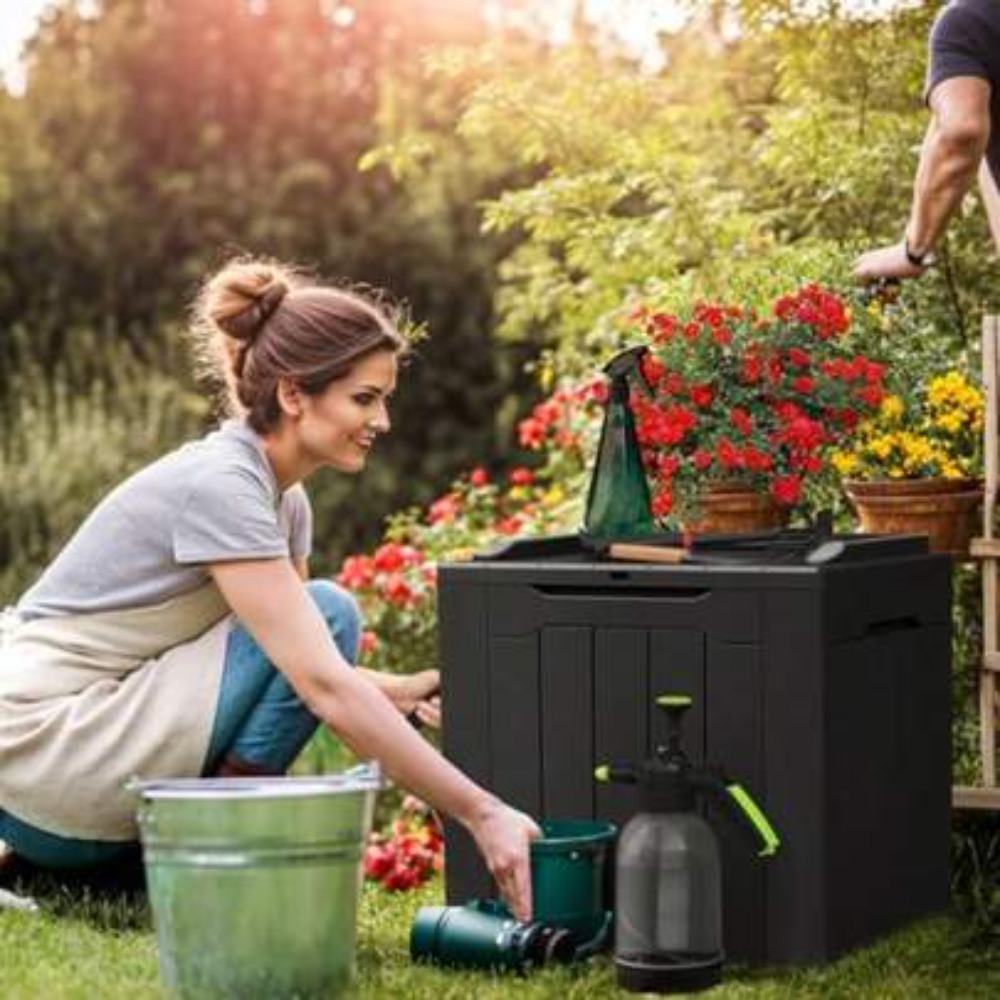 صندوق تخزين خارجي مقاوم للماء  - مراجعة Outdoor Furniture Bench وسعره