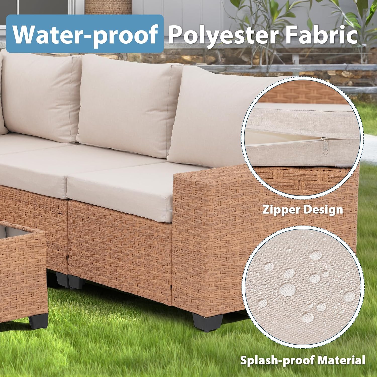 طقم أثاث خارجي مكون من 6 قطع،  - مراجعة Outdoor Furniture Rattan وسعره