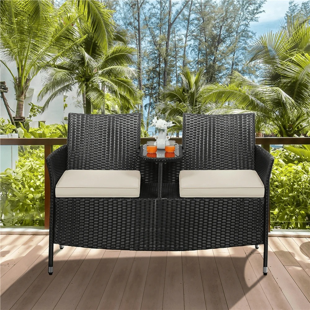 كرسي مزدوج فاخر للاستخدام الخا - مراجعة Outdoor Furniture Rattan وسعره
