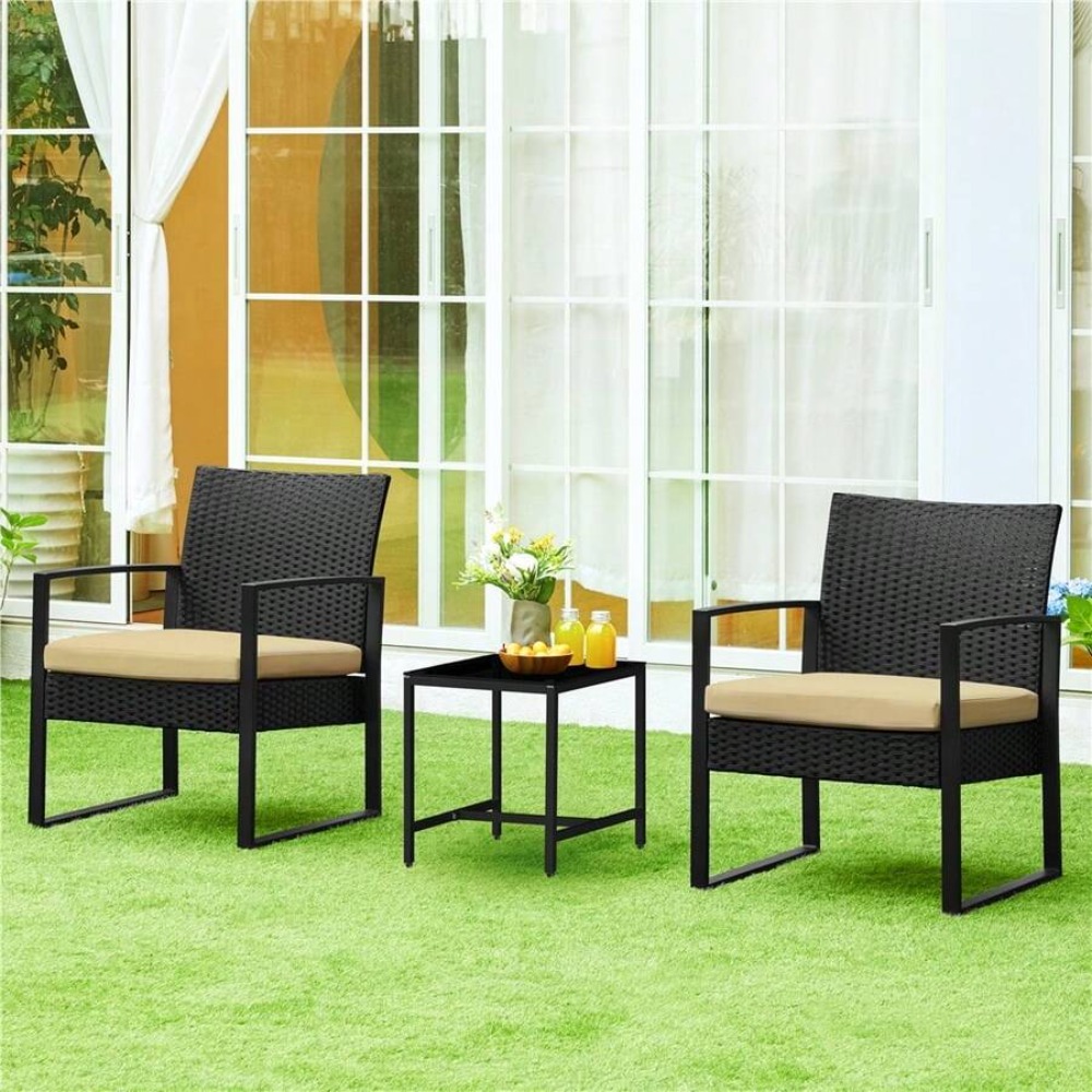 طقم أثاث خارجي من 3 قطع مصنوع  - مراجعة Outdoor Furniture Rattan وسعره