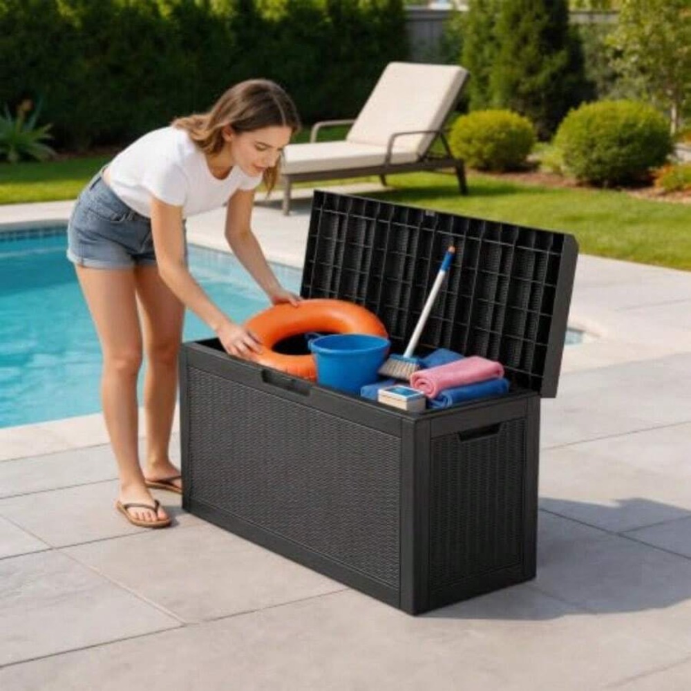 صندوق تخزين خارجي مقاوم للماء  - مراجعة Outdoor Furniture Rattan وسعره