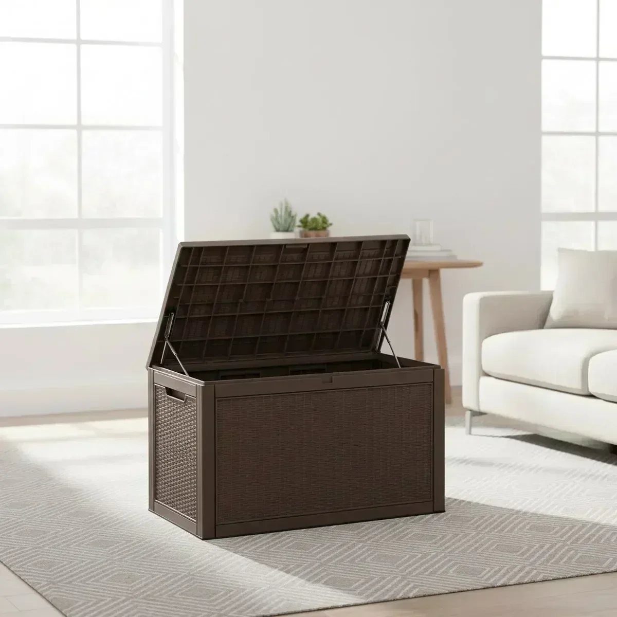 مقعد تخزين خارجي كبير مقاوم لل - مراجعة Outdoor Furniture Bench وسعره